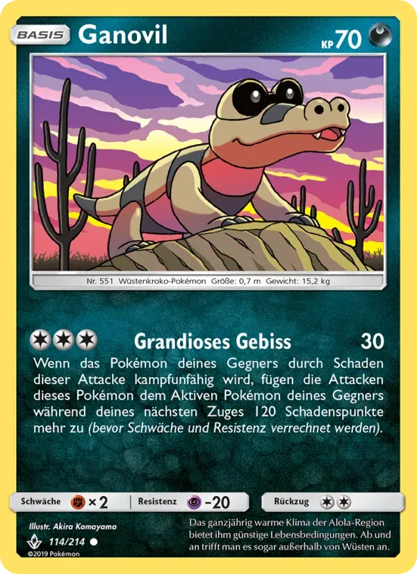 Ganovil — Kräfte im Einklang 114 German Pokémon card