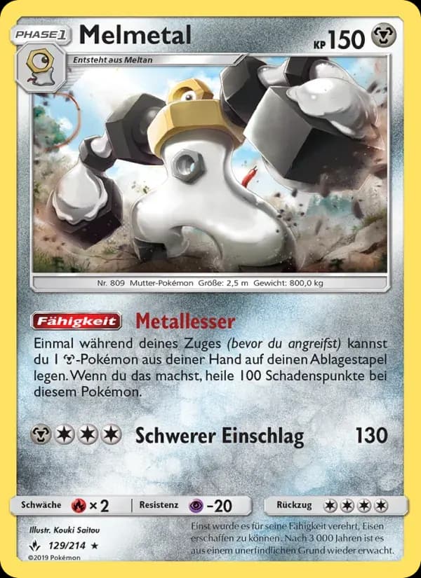 Melmetal — Kräfte im Einklang 129 German Pokémon card