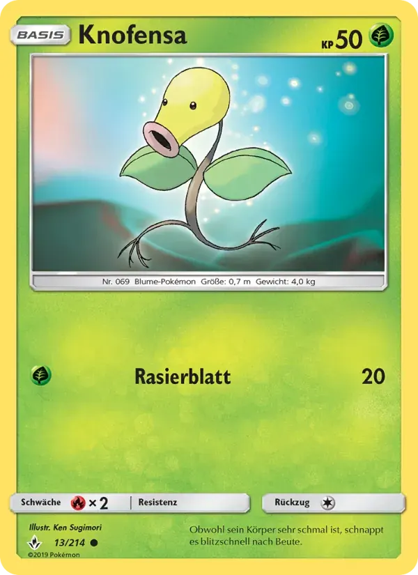 Knofensa — Kräfte im Einklang 13 German Pokémon card
