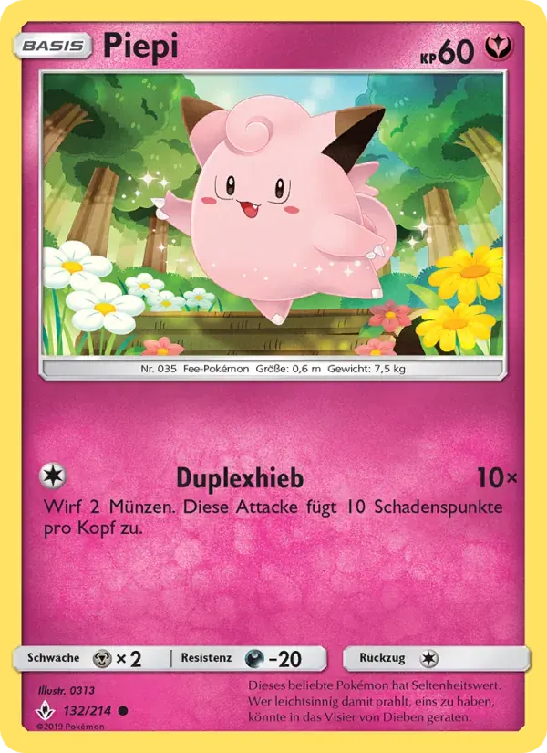 Piepi — Kräfte im Einklang 132 German Pokémon card