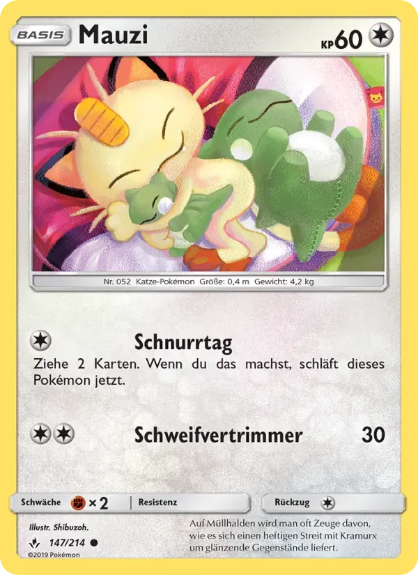 Mauzi — Kräfte im Einklang 147 German Pokémon card