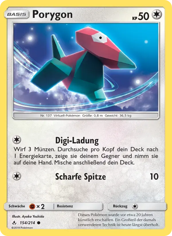 Porygon — Kräfte im Einklang 154 German Pokémon card