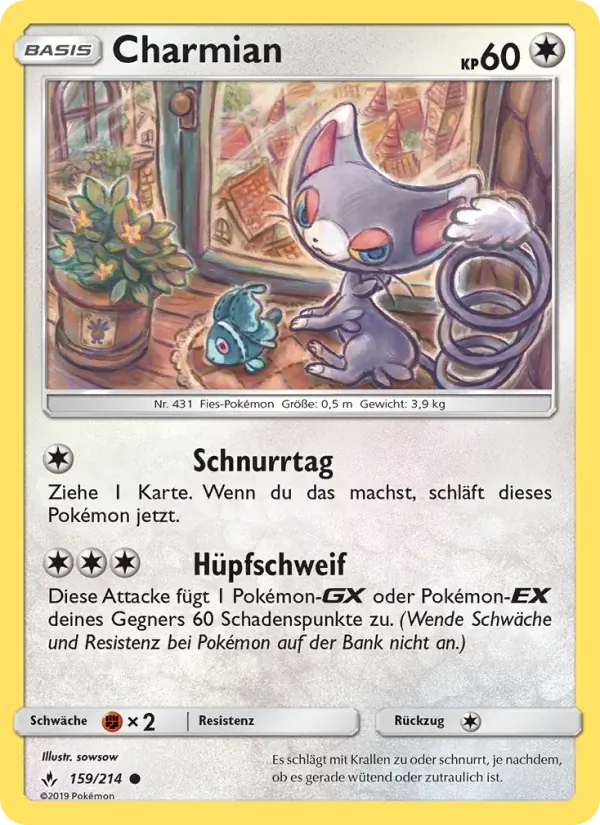 Charmian — Kräfte im Einklang 159 German Pokémon card