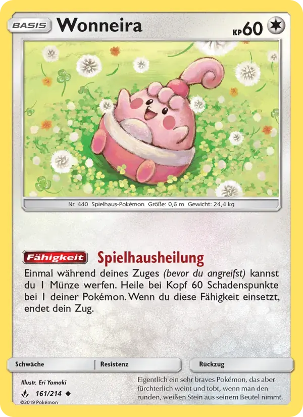 Wonneira — Kräfte im Einklang 161 German Pokémon card
