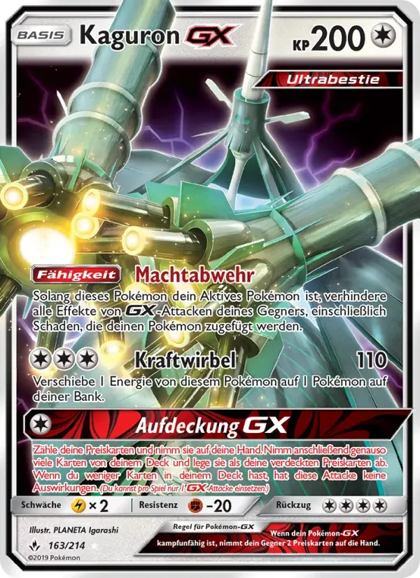 Kaguron GX — Kräfte im Einklang 163 German Pokémon card