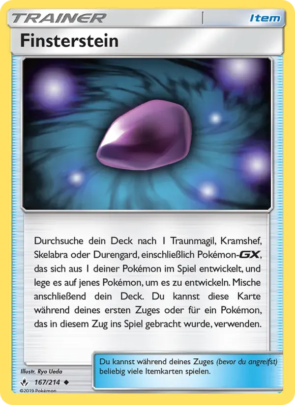 Finsterstein — Kräfte im Einklang 167 German Pokémon card
