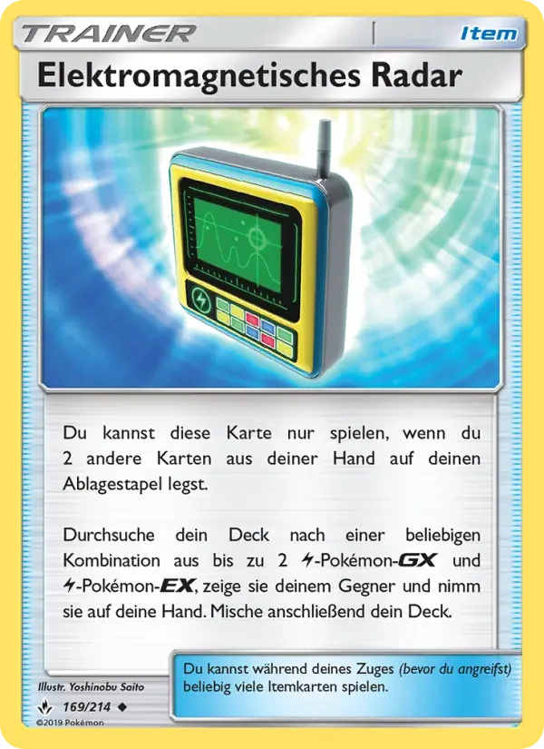 Elektromagnetisches Radar — Kräfte im Einklang 169 German Pokémon card