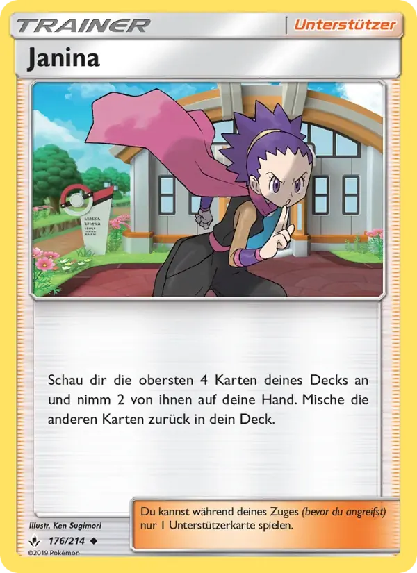 Janina — Kräfte im Einklang 176 German Pokémon card