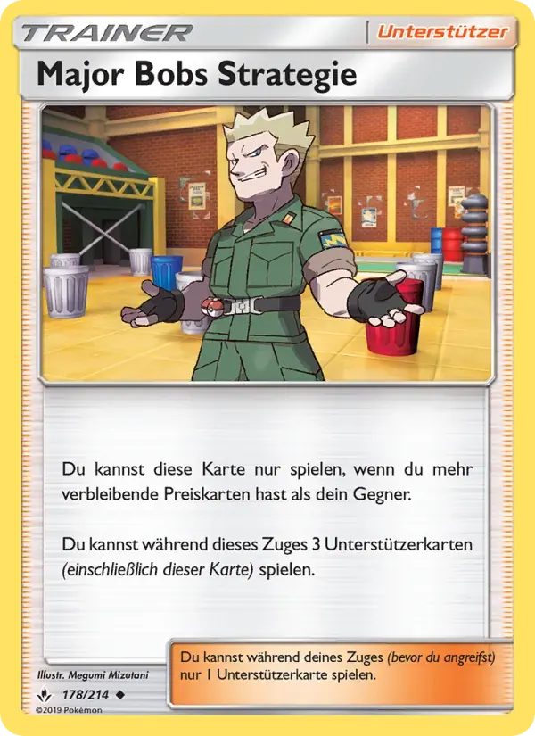 Major Bobs Strategie — Kräfte im Einklang 178 German Pokémon card