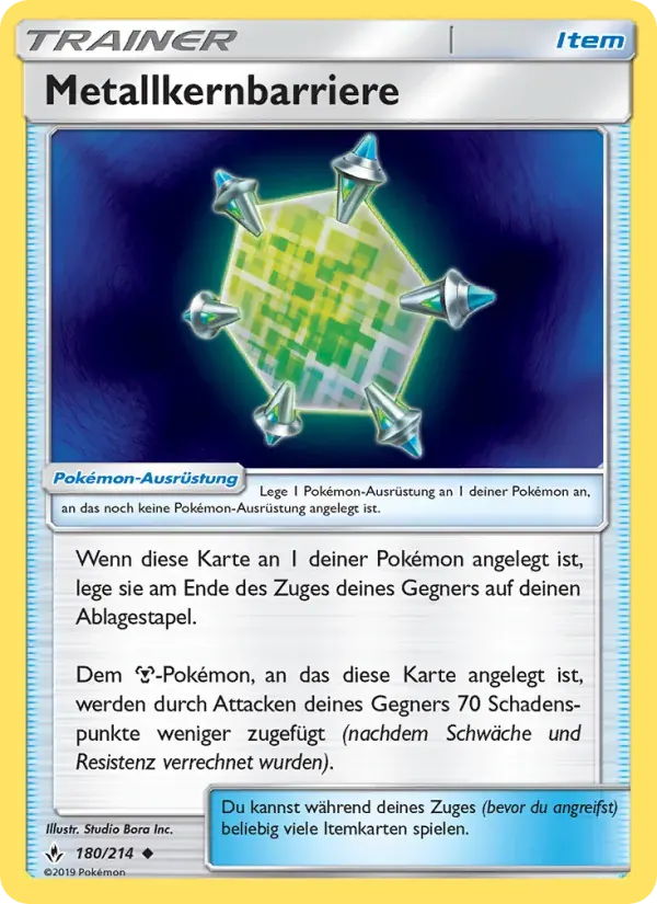 Metallkernbarriere — Kräfte im Einklang 180 German Pokémon card