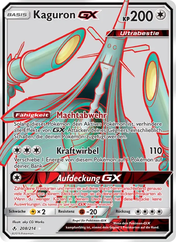 Kaguron GX — Kräfte im Einklang 208 German Pokémon card
