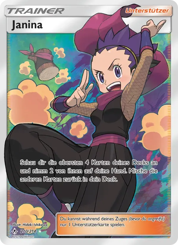 Janina — Kräfte im Einklang 210 German Pokémon card