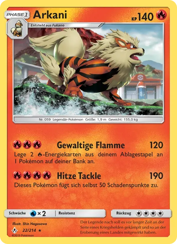 Arkani — Kräfte im Einklang 22 German Pokémon card