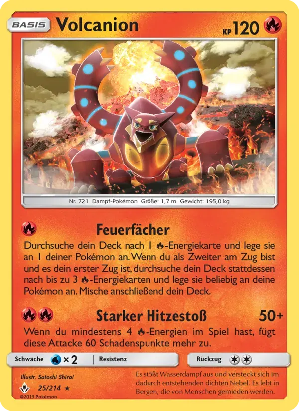 Volcanion — Kräfte im Einklang 25 German Pokémon card