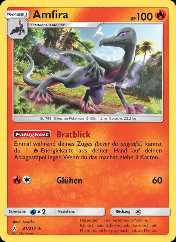 Amfira — Kräfte im Einklang 31 German Pokémon card