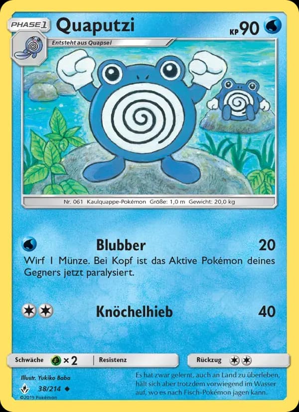 Quaputzi — Kräfte im Einklang 38 German Pokémon card