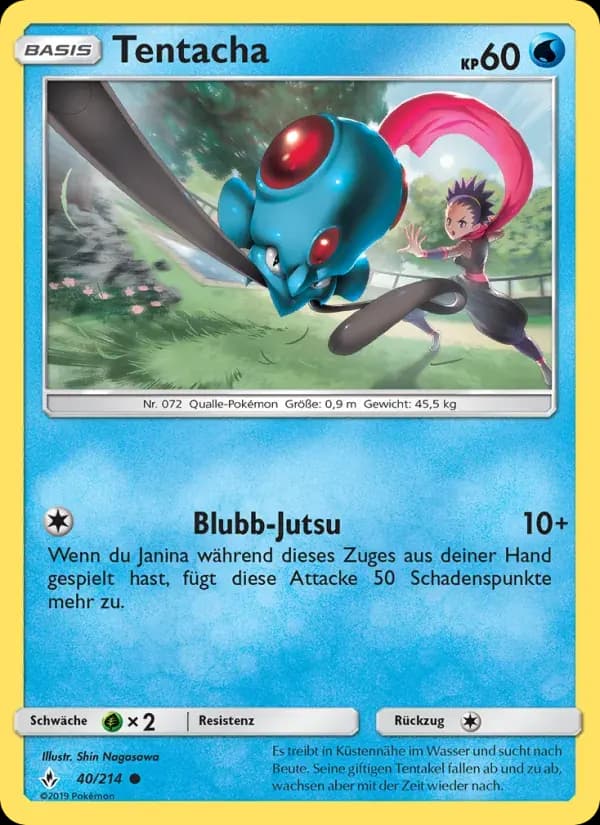 Tentacha — Kräfte im Einklang 40 German Pokémon card
