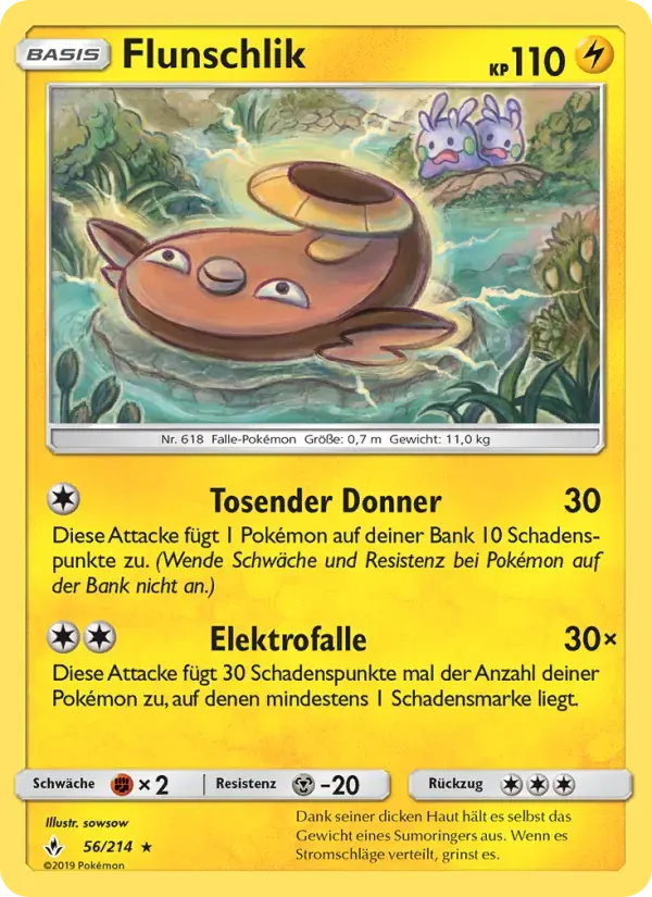 Flunschlik — Kräfte im Einklang 56 German Pokémon card