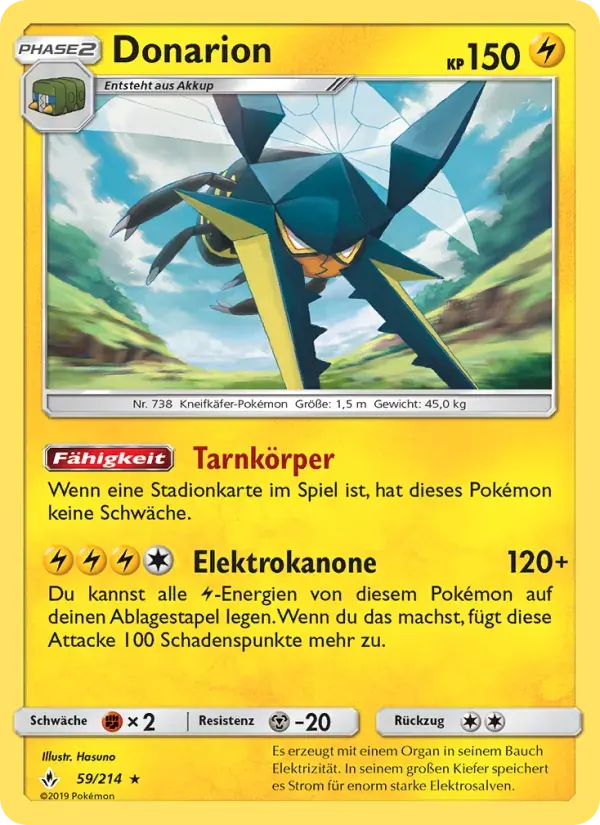 Donarion — Kräfte im Einklang 59 German Pokémon card