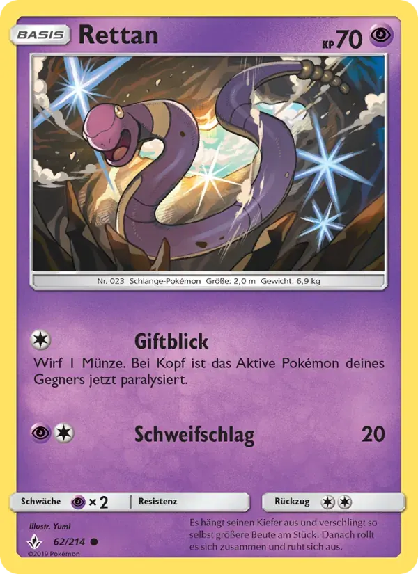 Rettan — Kräfte im Einklang 62 German Pokémon card
