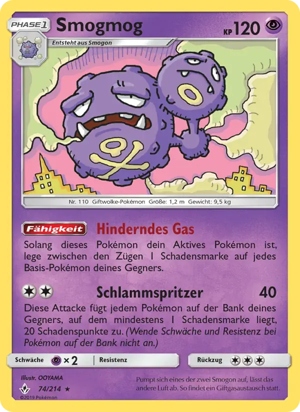 Smogmog — Kräfte im Einklang 74 German Pokémon card