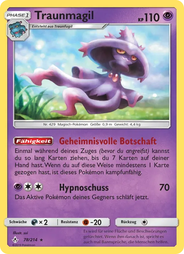 Traunmagil — Kräfte im Einklang 78 German Pokémon card