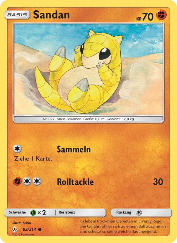 Sandan — Kräfte im Einklang 83 German Pokémon card