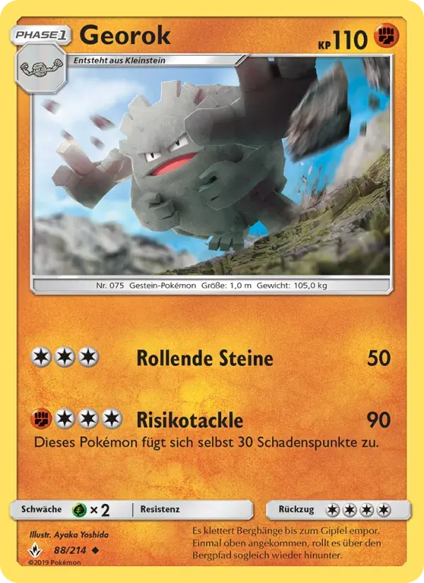 Georok — Kräfte im Einklang 88 German Pokémon card
