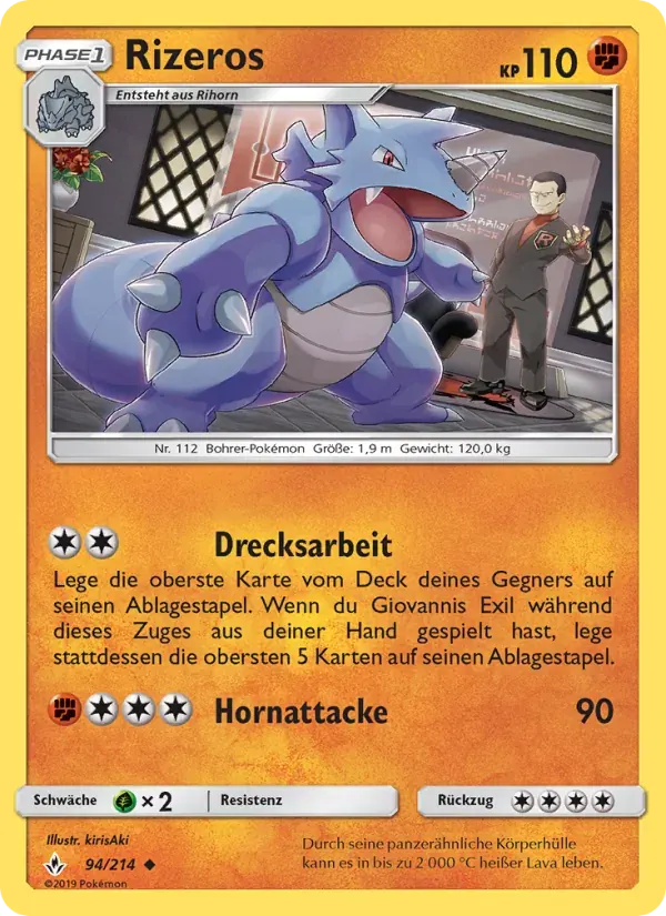 Rizeros — Kräfte im Einklang 94 German Pokémon card