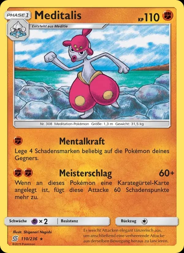 Meditalis — Bund der Gleichgesinnten 110 German Pokémon card
