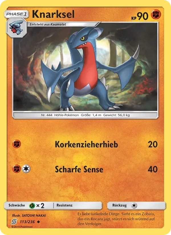 Knarksel — Bund der Gleichgesinnten 113 German Pokémon card