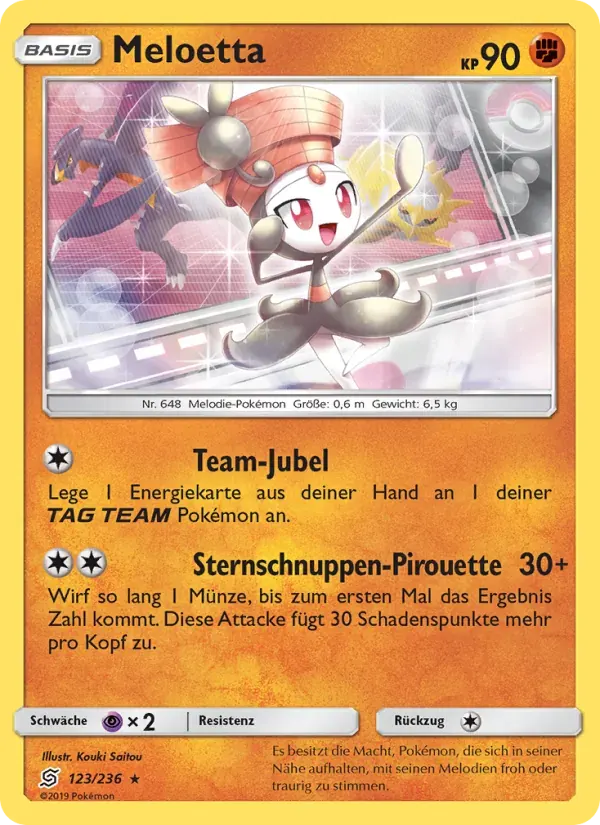 Meloetta — Bund der Gleichgesinnten 123 German Pokémon card