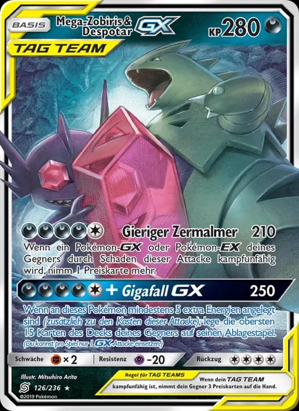 Mega-Zobiris & Despotar GX — Bund der Gleichgesinnten 126 German Pokémon card