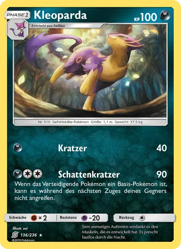 Kleoparda — Bund der Gleichgesinnten 136 German Pokémon card