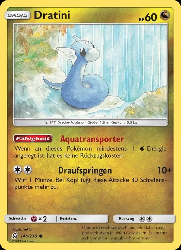 Dratini — Bund der Gleichgesinnten 148 German Pokémon card