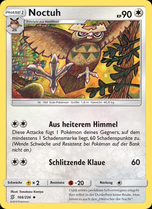 Noctuh — Bund der Gleichgesinnten 166 German Pokémon card