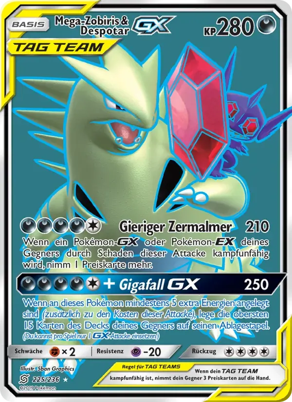 Mega-Zobiris & Despotar GX — Bund der Gleichgesinnten 225 German Pokémon card