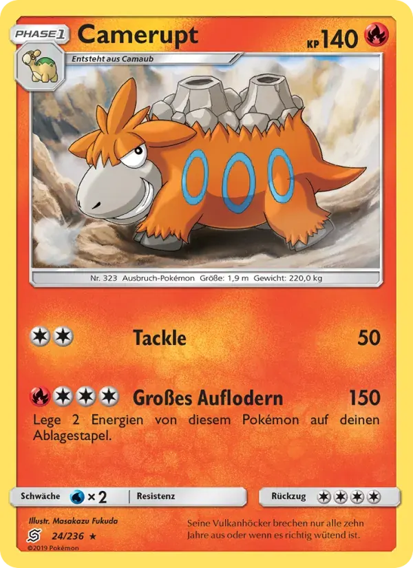 Camerupt — Bund der Gleichgesinnten 24 German Pokémon card