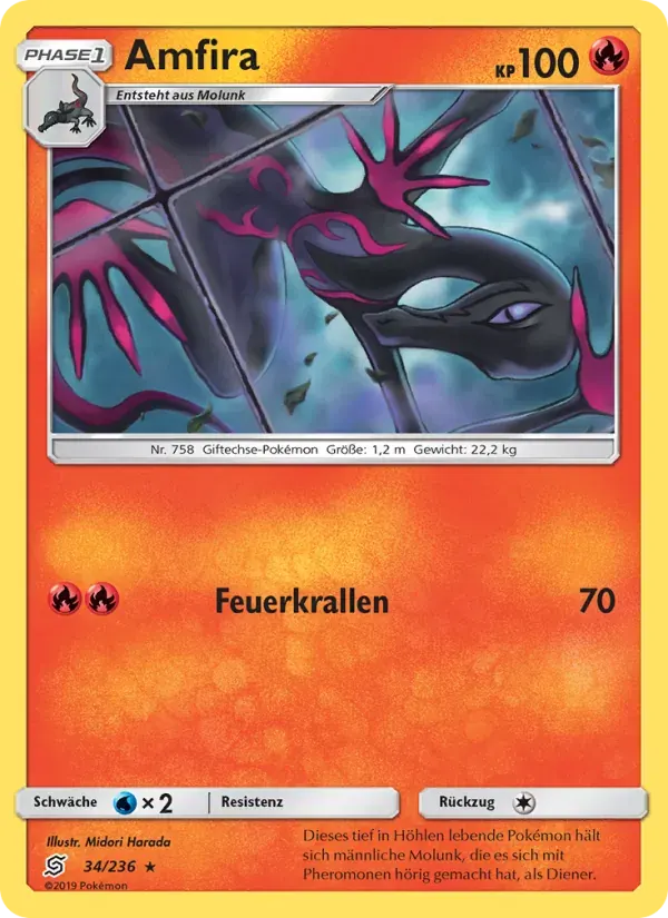 Amfira — Bund der Gleichgesinnten 34 German Pokémon card