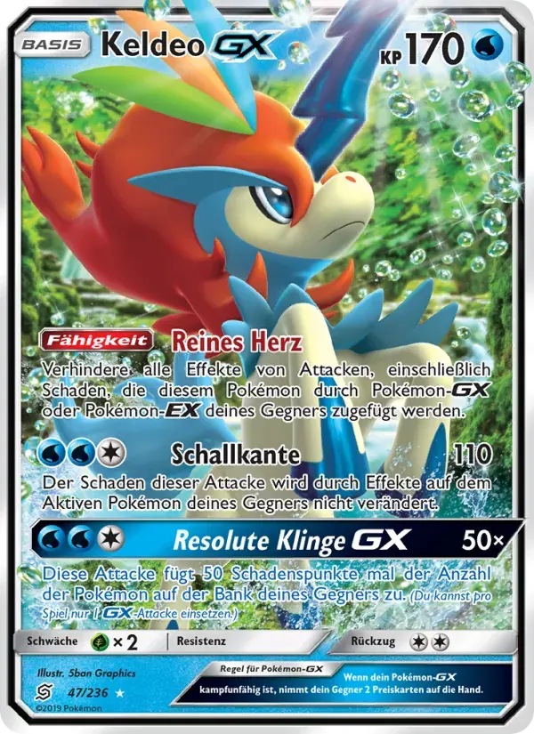 Keldeo GX — Bund der Gleichgesinnten 47 German Pokémon card