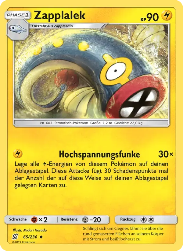 Zapplalek — Bund der Gleichgesinnten 65 German Pokémon card