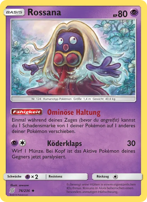 Rossana — Bund der Gleichgesinnten 76 German Pokémon card