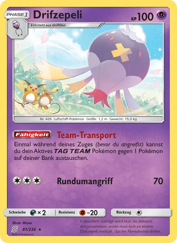 Drifzepeli — Bund der Gleichgesinnten 81 German Pokémon card