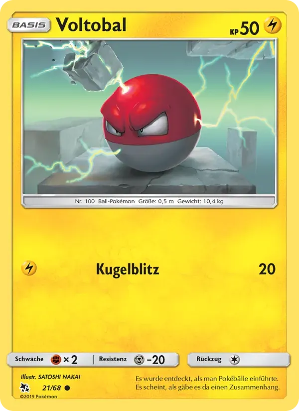 Voltobal — Verborgenes Schicksal 21 German Pokémon card