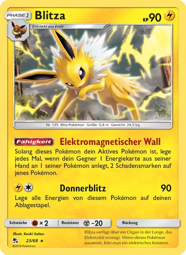 Blitza — Verborgenes Schicksal 23 German Pokémon card