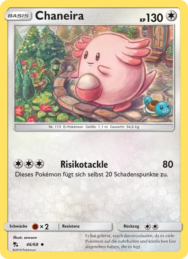 Chaneira — Verborgenes Schicksal 46 German Pokémon card