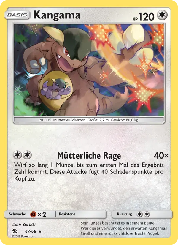 Kangama — Verborgenes Schicksal 47 German Pokémon card