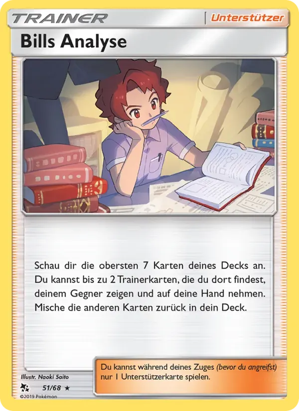 Bills Analyse — Verborgenes Schicksal 51 German Pokémon card