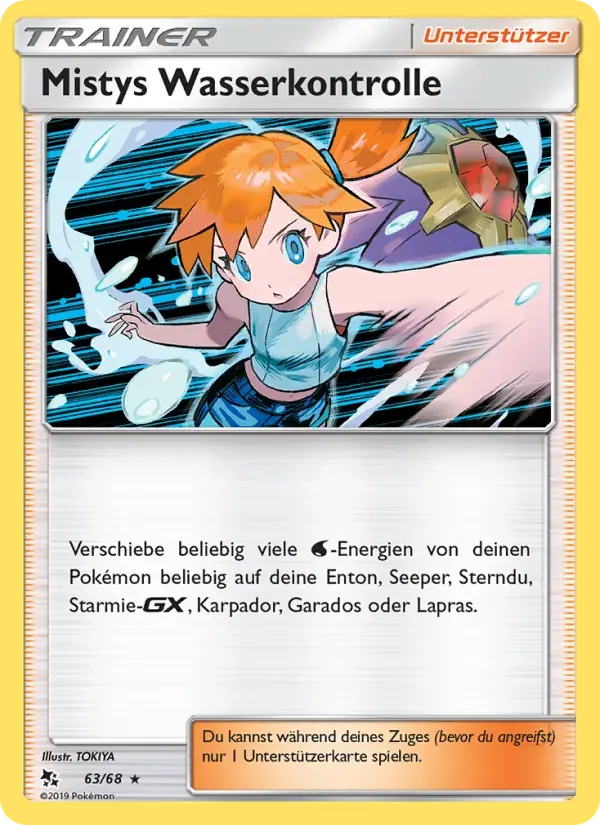 Mistys Wasserkontrolle — Verborgenes Schicksal 63 German Pokémon card