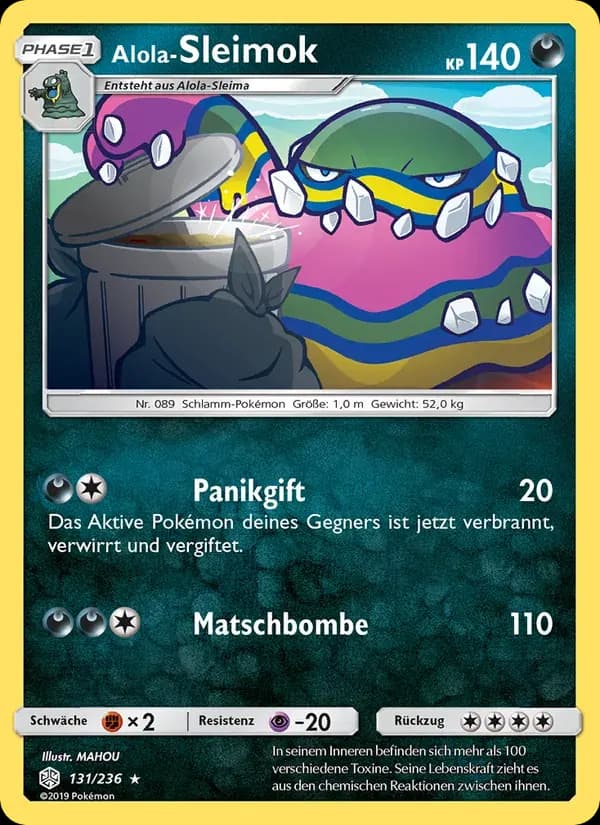 Alola-Sleimok — Welten im Wandel 131 German Pokémon card